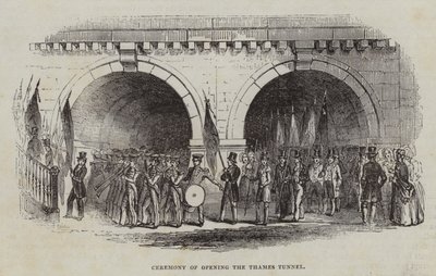テムズトンネルの開通式、1843年 作： English School