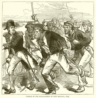 1815年、ニューオーリンズのブルージャケット担当 作： English School