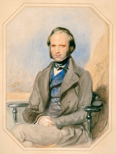 Charles Darwin (aquarela sobre papel) 作： English School
