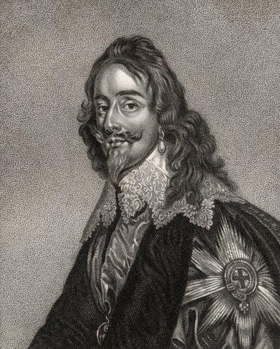 「王家と貴族の作家のカタログ」からボケによって彫刻されたチャールズ1世、1806年に出版 作： English School