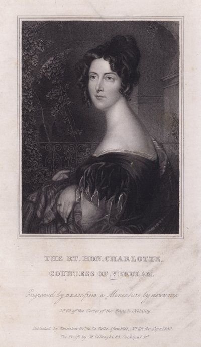 ジェームズ・グリムストンの妻、ヴァーラム伯爵夫人シャーロット 作： English School