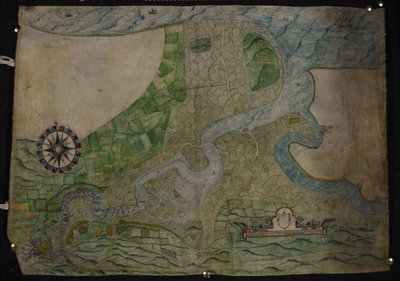 ロチェスターからノアまでのメドウェイ川の流れ図 作： English School
