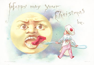 太陽に餌をやるシェフ、クリスマスカード 作： English School