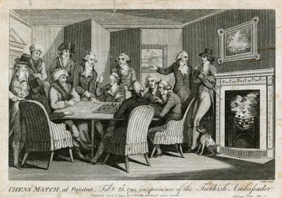 1794年2月23日、トルコ大使の前でパースでのチェスの試合 作： English School
