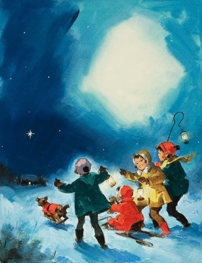 雪の中の子供たち 作： English School