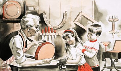 家具修復師と子供たち 作： English School