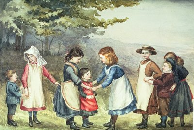 子供向けゲーム、1880年頃（紙にトイレ） 作： English School