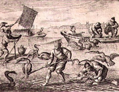 鵜を使って魚を捕る中国の漁師たち（在中国大使館の説明書のイラスト 作： English School