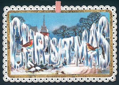 氷の中のクリスマスの言葉遣い、クリスマスカード 作： English School