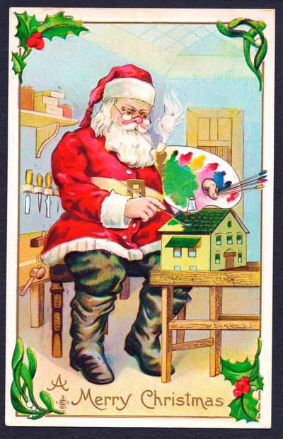 クリスマスのポストカード、1907年頃 作： English School