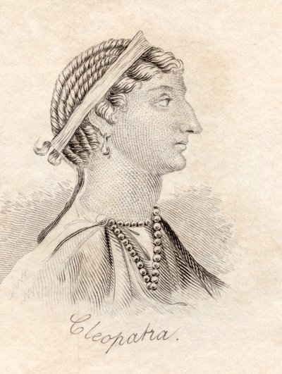 1825年に発行された「クラブの歴史辞典」からのクレオパトラ 作： English School
