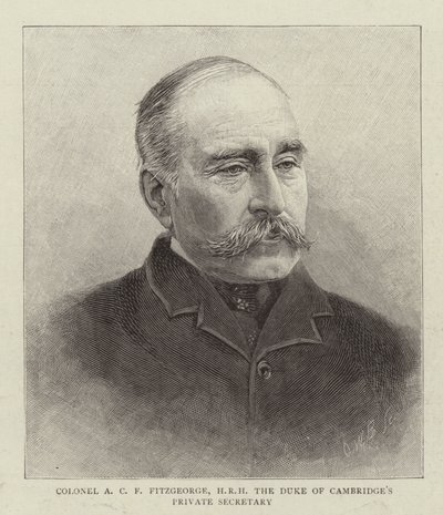 ケンブリッジ公爵の私設秘書A C F Fitzgeorge大佐（刻印 作： English School