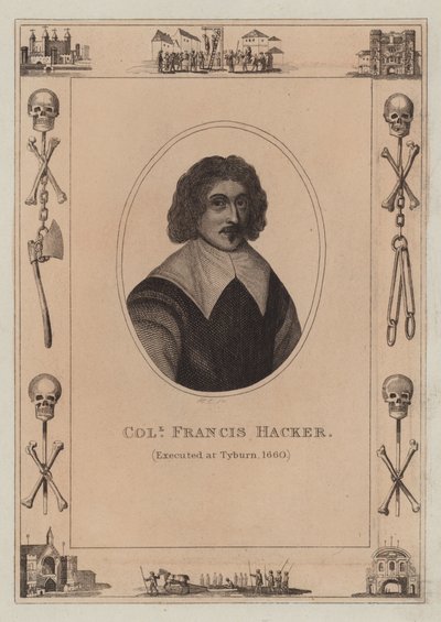 1660年にタイバーンで処刑されたフランシスハッカー大佐 作： English School