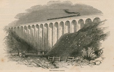 南東鉄道の完成：フォークストーン高架橋 作： English School