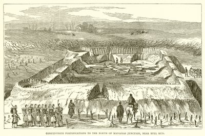 Bull Run近くのManassas Juctionの北にある南軍の砦 作： English School