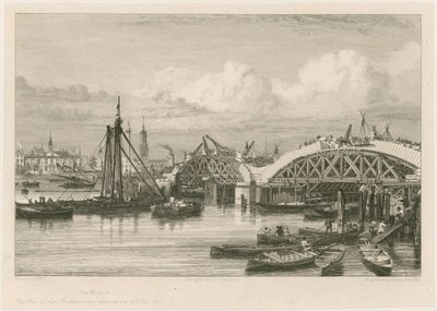 1827年7月26日、新しいロンドン橋の建設 作： English School