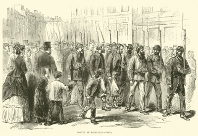 脱走兵団、パリ、1870年10月 作： English School