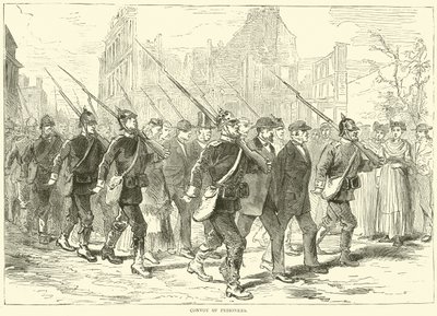 囚人の輸送船団、1870年10月 作： English School