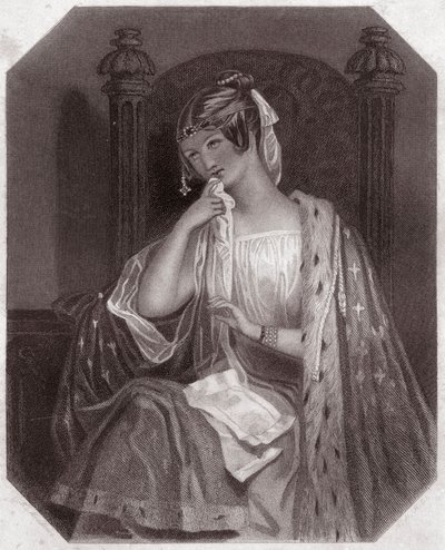 コーデリア（リア王）（リア王） - で - 「シェイクスピアの女性ギャラリー、初期のロンドンの芸術家による45の深刻な肖像画のコレクション、批評家や文学者のコメントで充実している」1838年頃 - 「シェイクスピアの女性ギャラリー、コレクション」より 作： English School