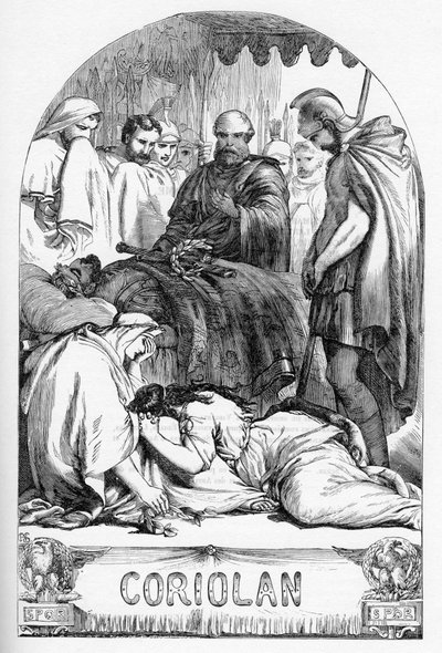 Coriolan (Coriolanus) - "Completes de William Shakespeare" 1866年の挿絵 - この版の挿絵と全体の形は、ロンドンで出版されたCassell