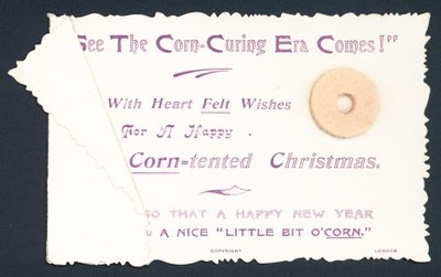 足のコーンパッド、クリスマスカード 作： English School