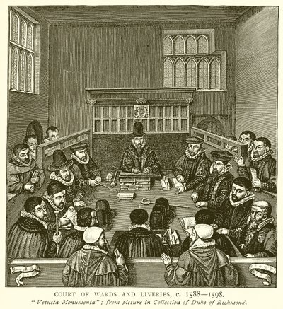 区および地域の裁判所、c。 1588--1598 作： English School