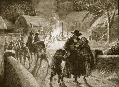 聖公会の聖職者を立ち退かせた契約者、カッセルズイラストレイテッドイングランドオブイングランドのイラスト（セピア写真） 作： English School