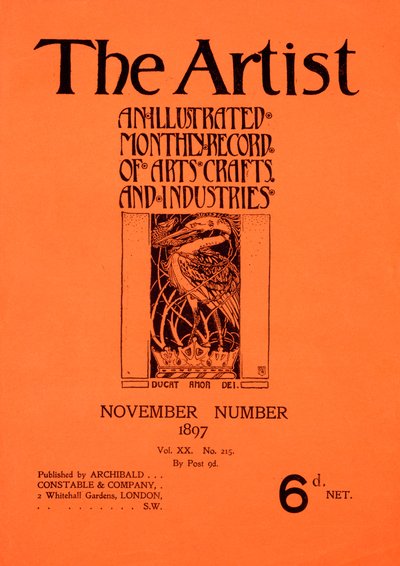 アーティスト・マガジンのカバー、1897年11月（印刷された紙） 作： English School