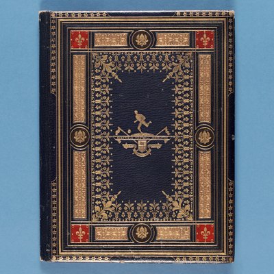 シェフィールドフットボール協会がウィリアムピアスディックスに書記を務めた1882年（革）の引退の際の演説の表紙 作： English School