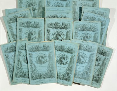 Charles Dickens（1812-70）によるリトルドリットの月刊誌のカバー、c。 1856 作： English School