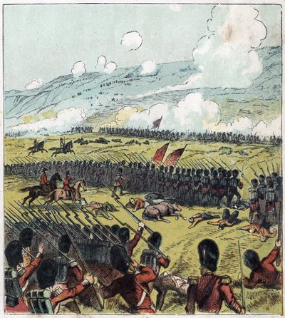 クリミー・ウォー（1853-1856）。1854年9月20日、ロシア軍とイギリス、フランス、トルコの連合軍との間で行われた「アルマの戦い」。アルマの戦い」の様子 作： English School