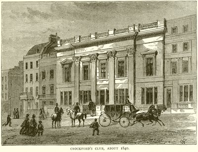 クロックフォードクラブ、1840年頃 作： English School