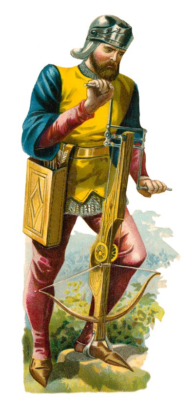 エドワード4世の時代のクロスボウ男、1461-1483 作： English School