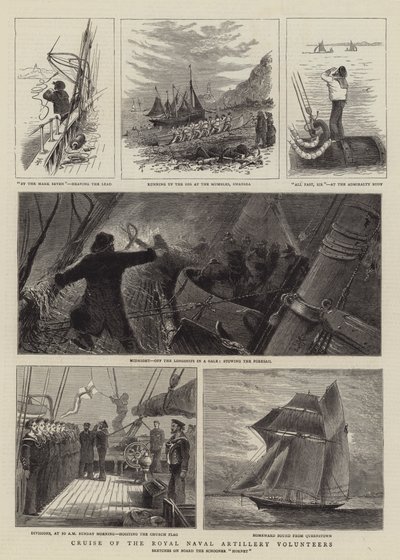 英国海軍砲兵義勇軍のクルーズ（刻印 作： English School