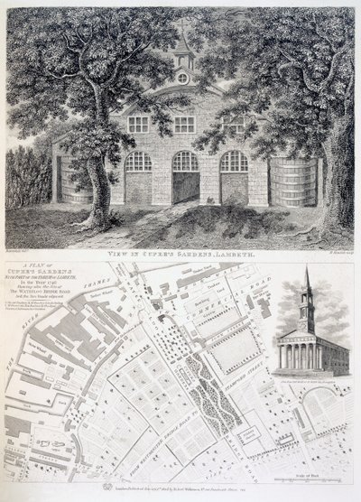 ランペスのクーパーズガーデン、バーソロミューハウレットによる彫刻（1746年） 作： English School