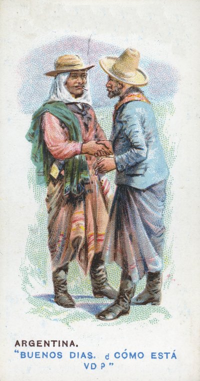 アルゼンチンの慣習的な挨拶、1907 作： English School