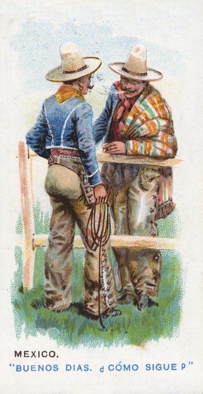 メキシコの慣習的な挨拶、1907 作： English School