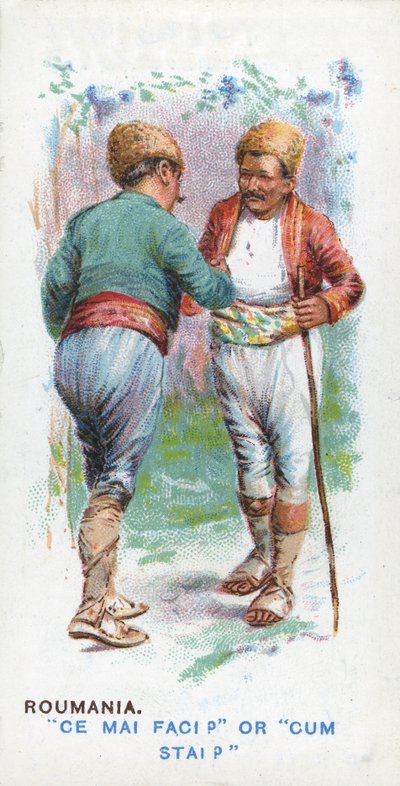ルーマニアの慣習的な挨拶、1907 作： English School