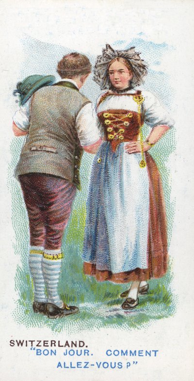 スイスの慣習的な挨拶、1907 作： English School