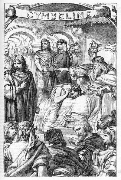Cymbeline - (The Tragedy of Cymbeline, King of Britain) - "Completes de William Shakespeare" 1866年の挿絵 - この版の挿絵と一般的な形式は、ロンドンで出版されたCassell
