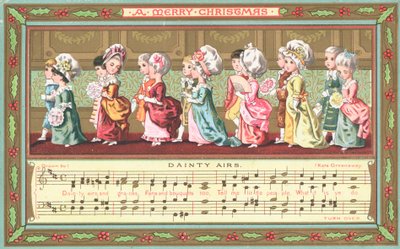 可愛らしい空気と子供、クリスマスカード 作： English School