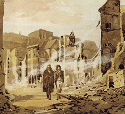 ダーウィンはコンセプシオンの街を破壊した大地震を目撃しました 作： English School