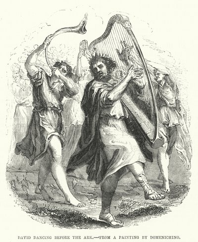 箱舟の前で踊るダビデ（ドメニキーノの絵画より）（彫刻作品 作： English School