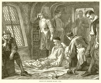 ブレイク提督の死、1657 作： English School