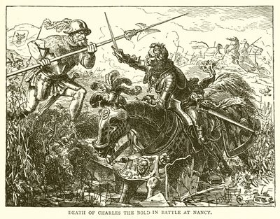ナンシーでの戦いにおける大胆なチャールズの死 作： English School