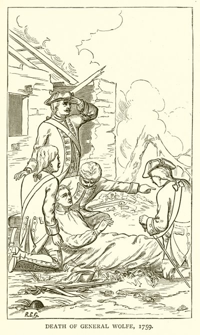 ウルフ将軍の死、1759 作： English School