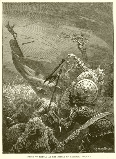 ヘイスティングスの戦いでのハロルドの死 作： English School