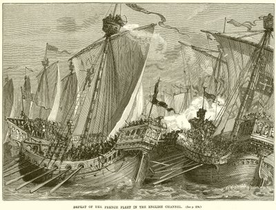 イギリス海峡におけるフランス艦隊の敗北 作： English School