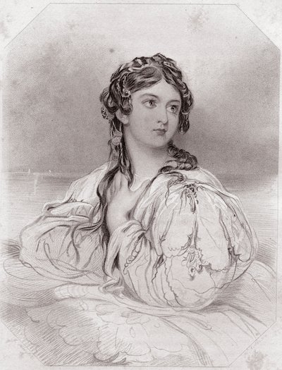 デスデモーナ（『オセロ』より）"Gallery of the Women of Shakespeare" 作： English School
