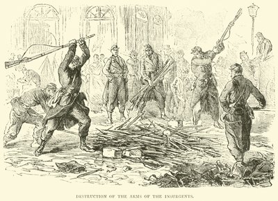 1871年4月、反乱軍の武器の破壊 作： English School
